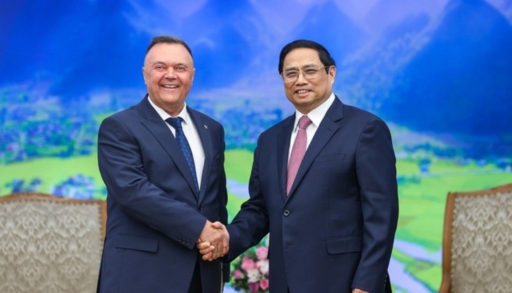 Thủ tướng Phạm Minh Chính tiếp Chủ tịch Liên đoàn các Hiệp hội Giao nhận vận tải quốc tế